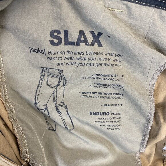 Kuhl Slax Pants Men 38 x 32 Beige Khaki Cotton Stretch 5090 Classic Fit‎ Stained - Picture 14 of 16